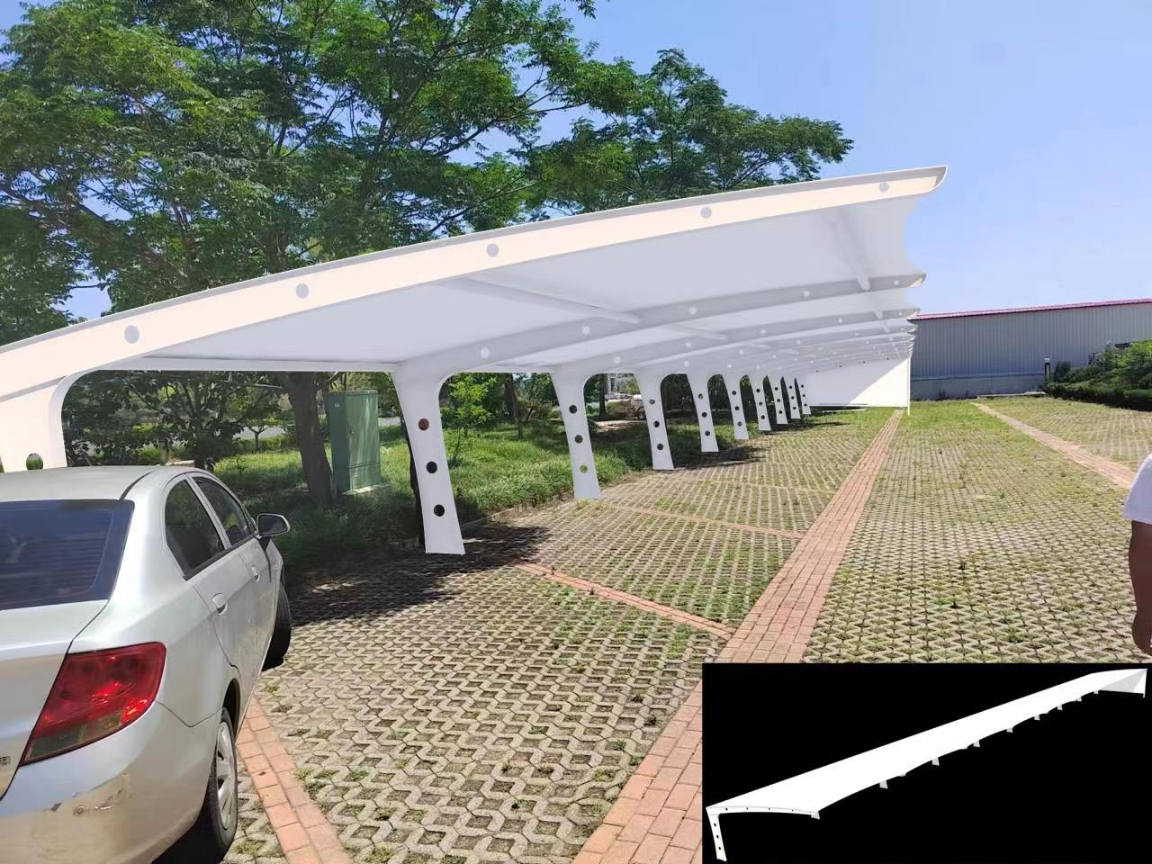 膜結構車棚如何融入自然景觀不突兀